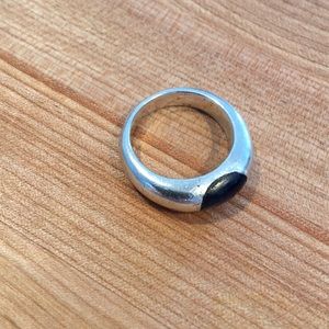Sterling silver ring with stone (size 7)